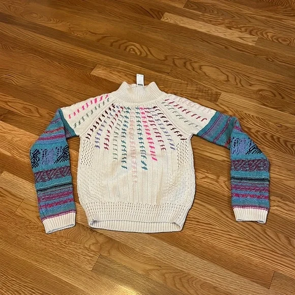 Anthropologie Wendy Wurtzburger Stitch Mix Fisherman Crewneck Sweater Small NWT - Picture 8 of 16